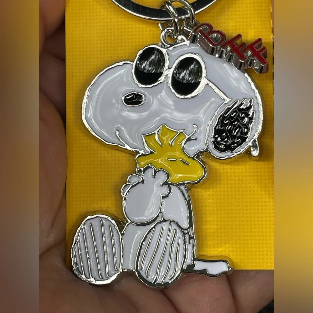 Snoopy Keychain,Peanuts Silver Keychain Clip